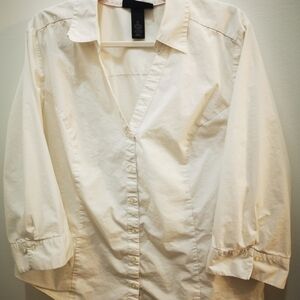 Lane Bryant White Blouse